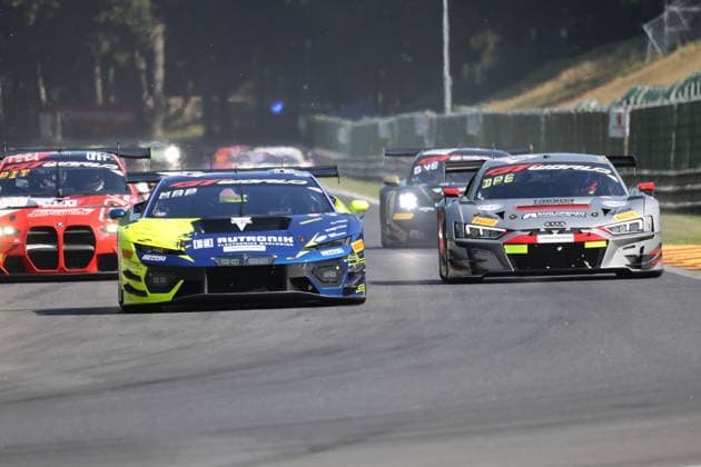 RECORD DATE NOT STATED 96 Luca Engstler (GER) Marco Mapelli (ITA) Patric Niederhauser (CHE), Lamborghini Temerario GT3, Team: Rutronik Racing (GER) und 99 Dylan Pereira (NLD) Andrea Frassineti (ITA) Alex Aka (GER), Audi R8 LMS GT3 Evo II, Team: Tresor Attempo Racing (GER) BEL, Motorsport, CrowdStrike 24H Of Spa, Spa-Francorchamps, Circuit Spa-Francorchamps, Belgien, Training, Donnerstag, 25.06.2026 BEL, Motorsport, CrowdStrike 24H Of Spa, Spa-Francorchamps, Circuit Spa-Francorchamps, Belgien, Training, Donnerstag, 25.06.2026 Spa-Francorchamps *** 96 Luca Engstler GER, Marco Mapelli ITA, Patric Niederhauser CHE, Lamborghini Temerario GT3, Team Rutronik Racing GER and 99 Dylan Pereira NLD, Andrea Frassineti ITA, Alex Aka GER, Audi R8 LMS GT3 Evo II, Team Tresor Attempo Racing GER BEL, Motorsports, CrowdStrike 24H of Spa, Spa Francorchamps, Circuit Spa Francorchamps, Belgium, Practice, Thursday, June 25, 2026 BEL, Motorsports, CrowdStrike 24H of Spa, Spa Francorchamps, Spa-Francorchamps Circuit, Belgium, Practice, Thursday, June 25, 2026, Spa-Francorchamps Copyright: xEibner-Pressefoto JuergenxAugstx EP_JAT