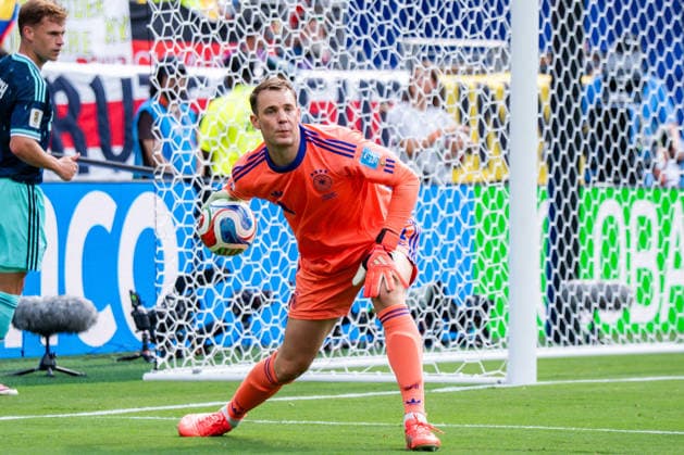 FIFA Fussball Weltmeisterschaft 2026, Gruppe E, Spiel 3, Ecuador vs Deutschand, 25.06.2026, Metlife-Stadion in New Jersey Manuel Neuer (Deutschland) Joshua Kimmich (Deutschland) Nilson Angulo (Ecuador) *** 2026 FIFA World Cup, Group E, Match 3, Ecuador vs. Germany, June 25, 2026, MetLife Stadium in New Jersey Manuel Neuer (Germany), Joshua Kimmich (Germany), Nilson Angulo (Ecuador) Copyright: xBahhoxKarax