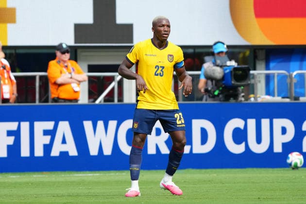 Moises Caicedo (Ecuador, 23) - New York 25.06.2026: Deutschland vs. Ecuador, MetLife Stadium, World Cup 26 Gruppe E, 3. Spieltag *** Moises Caicedo, Ecuador, 23; New York, June 25, 2026; Germany vs. Ecuador, MetLife Stadium, World Cup Group E, Matchday 3