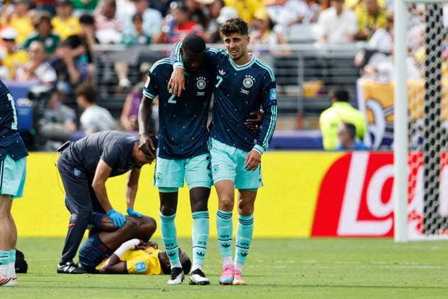 25.06.2026, Fussball, Herren, FIFA Weltmeisterschaft 2026, Vorrunde, Gruppe E, New York, Ecuador - Deutschland, Kai Havertz (Deutschland), Antonio Rüdiger (Deutschland) New York MetLife Stadium New York Vereinigte Staaten von Amerika (US) *** June 25, 2026, Soccer, Men s, 2026 FIFA World Cup, Group Stage, Group E, New York, Ecuador vs. Germany, Kai Havertz (Germany), Antonio Rüdiger (Germany), New York, MetLife Stadium, New York, United States of America, US Copyright: xSebastianxBachx