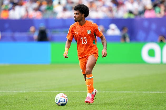 June 25, 2026: Ivory Coast Defender Christopher Operi (13) controls the ball during the first half of a World Cup Match against Curacao at Philadelphia Stadium in Philadelphia, Pennsylvania. CSM Philadelphia United States of America - ZUMAc04_ 20260625_zma_c04_011 Copyright: xKylexRoddenx