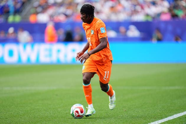 June 25, 2026: Ivory Coast Forward Yan Diomande (11) controls the ball during the first half of a World Cup Match against Curacao at Philadelphia Stadium in Philadelphia, Pennsylvania. CSM FIFA World Cup, WM, Weltmeisterschaft, Fussball 2026: Ivory Coast Vs Curacao JUN 25  - ZUMAc04_ 20260625_zma_c04_008 Copyright: xKylexRoddenx