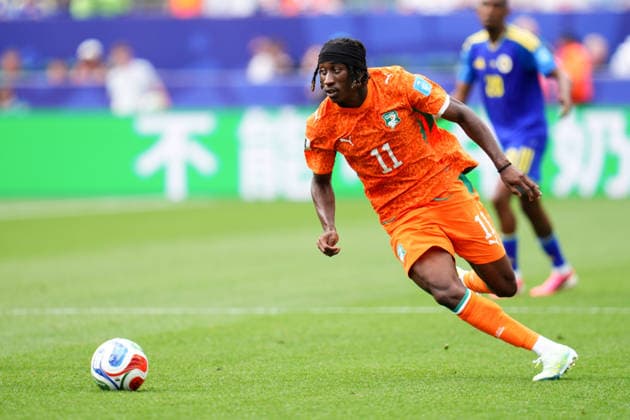 June 25, 2026: Ivory Coast Forward Yan Diomande (11) controls the ball during the first half of a World Cup Match against Curacao at Philadelphia Stadium in Philadelphia, Pennsylvania. CSM Philadelphia United States of America - ZUMAc04_ 20260625_zma_c04_014 Copyright: xKylexRoddenx