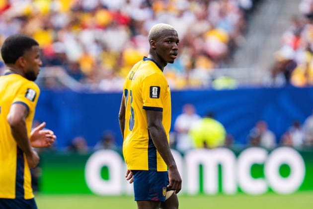 FIFA Fussball Weltmeisterschaft 2026, Gruppe E, Spiel 3, Ecuador vs Deutschand, 25.06.2026, Metlife-Stadion in New Jersey Moises Caicedo (Ecuador) *** 2026 FIFA World Cup, Group E, Match 3, Ecuador vs. Germany, June 25, 2026, MetLife Stadium in New Jersey, Moises Caicedo, Ecuador Copyright: xBahhoxKarax