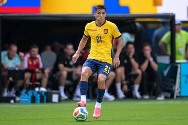 Fußball, WM 2026, 20260625, Ecuador - Deutschland. Im Bild Alan FRANCO (Ecuador, 21). East Rutherford New-York-New-Jersey-Stadion New Jersey Vereinigte Staaten von Amerika *** Soccer, 2026 World Cup, 20260625, Ecuador vs. Germany. Pictured: Alan FRANCO of Ecuador, 21, at East Rutherford, New York, New Jersey Stadium, New Jersey, United States of America Copyright: Passion2Press MarkusxFischerx