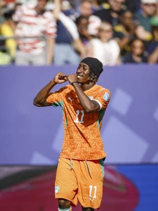 PHILADELPHIA - (lr) Yan Diomande of Ivory Coast celebrates scoring the 0-2 during the 2026 FIFA World Cup, WM, Weltmeisterschaft, Fussball Group E match between Curacao and Ivory Coast at Philadelphia Stadium on June 25, 2026, in Philadelphia, United States. MAURICE VAN STEEN ANP FIFA World Cup 2026 - Group E 2026 xVIxANPxSportx xxANPxIVx 561979764 originalFilename: 561979764.jpg