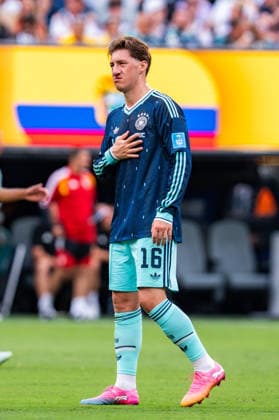 FIFA Fussball Weltmeisterschaft 2026, Gruppe E, Spiel 3, Ecuador vs Deutschand, 25.06.2026, Metlife-Stadion in New Jersey Angelo Stiller (Deutschland) *** 2026 FIFA World Cup, Group E, Match 3, Ecuador vs. Germany, June 25, 2026, MetLife Stadium in New Jersey, Angelo Stiller, Germany Copyright: xBahhoxKarax
