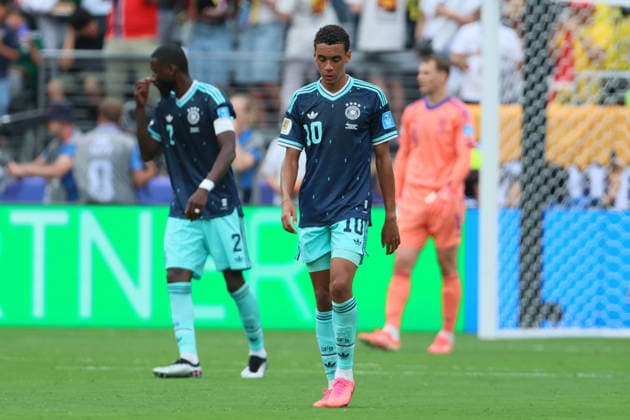 Ecuador v Germany: Group E - FIFA World Cup, WM, Weltmeisterschaft, Fussball 2026 Jamal Musiala of Germany looks dejected after going 2-1 down during the FIFA World Cup 2026 Group E match between Ecuador and Germany at New York New Jersey Stadium on June 25, 2026 in East Rutherford, United States. East Rutherford New York New Jersey Stadium NJ United States Copyright: xAllstarxPicturexLibraryxLtdx