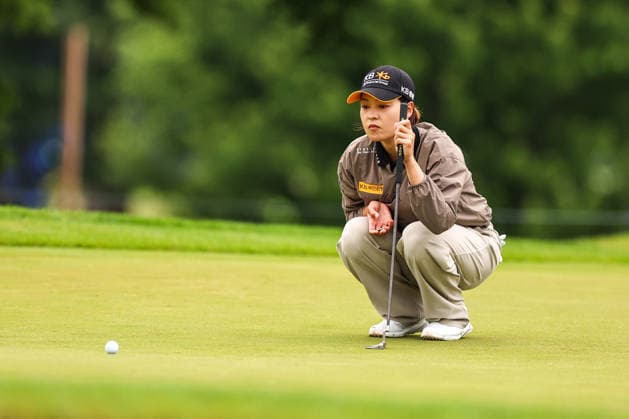 In-Gee Chun of South Korea lines up a putt on the second green during the first round of the 2026 KPMG Women s PGA, Golf Herren Championship at Hazeltine National Golf Club on June 25, 2026 in Chaska, Minnesota. CSM. Golf 2026: KPMG Women s PGA Championship Round One  - ZUMAc04_ 20260625_zma_c04_058 Copyright: xStevenxGarciax