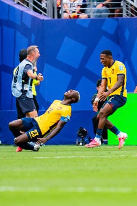 FIFA Fussball Weltmeisterschaft 2026, Gruppe E, Spiel 3, Ecuador vs Deutschand, 25.06.2026, Metlife-Stadion in New Jersey Tor zum 2:1 durch Gonzalo Plata *** 2026 FIFA World Cup, Group E, Match 3, Ecuador vs. Germany, June 25, 2026, MetLife Stadium in New Jersey; Gonzalo Plata scores the goal to make it 2–1 Copyright: xBahhoxKarax