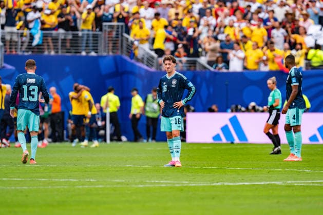 FIFA Fussball Weltmeisterschaft 2026, Gruppe E, Spiel 3, Ecuador vs Deutschand, 25.06.2026, Metlife-Stadion in New Jersey Tor zum 2:1 durch Gonzalo Plata Pascal Gross (Deutschland) Angelo Stiller (Deutschland) Jonathan Tah (Deutschland) *** 2026 FIFA World Cup, Group E, Match 3, Ecuador vs. Germany, June 25, 2026, MetLife Stadium in New Jersey. Goal to make it 2–1 by Gonzalo Plata, Pascal Gross (Germany), Angelo Stiller (Germany), Jonathan Tah (Germany) Copyright: xBahhoxKarax