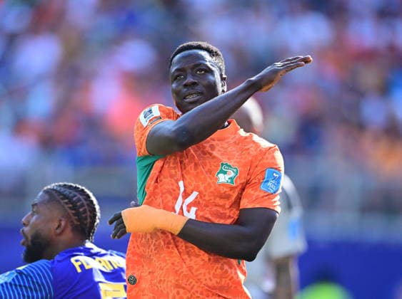 Curacao v Ivory Coast - FIFA World Cup, WM, Weltmeisterschaft, Fussball 2026 - Group E PHILADELPHIA, USA - JUNE 25: Oumar Diakite of Ivory Coast reacts during the 2026 FIFA World Cup First Stage Group E match between Curacao and Ivory Coast at Lincoln Financial Field (Philadelphia Stadium) in Philadelphia, Pennsylvania, United States on June 25, 2026. Abdulhamid Hosbas Anadolu Pennsylvania United States. Editorial use only. Please get in touch for any other usage.  Copyright: x2026xAnadoluxAbdulhamidxHosbasx