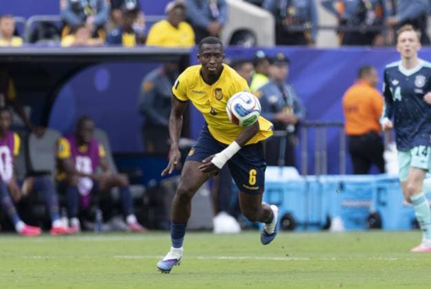 Ecuador v Germany - FIFA World Cup, WM, Weltmeisterschaft, Fussball 2026 - Group E NEW JERSEY, USA - JUNE 25: Willian Pacho (6) of Ecuador in action during the 2026 FIFA World Cup First Stage Group E match between Ecuador and Germany at New Jersey Stadium (MetLife Stadium) in East Rutherford, New Jersey, USA, on June 25, 2026 Sathire Kelpa Anadolu New Jersey United States. Editorial use only. Please get in touch for any other usage.  Copyright: x2026xAnadoluxSathirexKelpax