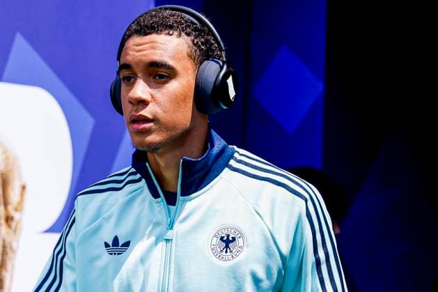 Jamal Musiala of Germany looks on , Group E - FIFA World Cup, WM, Weltmeisterschaft, Fussball 2026, Ecuador v Germany, New York New Jersey Stadium, June 25, 2026, East Rutherford, United States.