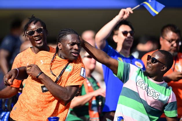 Curacao v Ivory Coast - FIFA World Cup, WM, Weltmeisterschaft, Fussball 2026 - Group E PHILADELPHIA, USA - JUNE 25: Fans of Ivory Coast celebrate after the 2026 FIFA World Cup First Stage Group E match between Curacao and Ivory Coast at Lincoln Financial Field (Philadelphia Stadium) in Philadelphia, Pennsylvania, United States on June 25, 2026. Abdulhamid Hosbas Anadolu Pennsylvania United States. Editorial use only. Please get in touch for any other usage.  Copyright: x2026xAnadoluxAbdulhamidxHosbasx