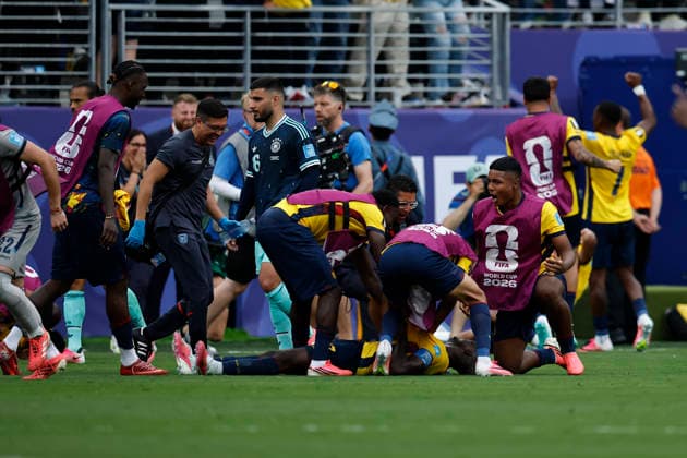 25.06.2026, Fussball, Herren, FIFA Weltmeisterschaft 2026, Vorrunde, Gruppe E, New York, Ecuador - Deutschland, Ecuador feiert den Sieg New York MetLife Stadium New York Vereinigte Staaten von Amerika (US) *** June 25, 2026, Soccer, Men s, 2026 FIFA World Cup, Group Stage, Group E, New York, Ecuador vs. Germany, Ecuador celebrates the victory at MetLife Stadium in New York, New York, United States of America (US) Copyright: xSebastianxBachx