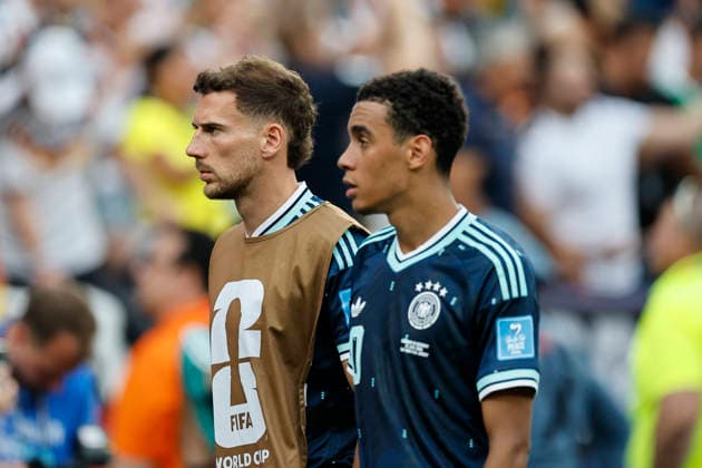 25.06.2026, Fussball, Herren, FIFA Weltmeisterschaft 2026, Vorrunde, Gruppe E, New York, Ecuador - Deutschland, Leon Goretzka (Deutschland), Jamal Musiala (Deutschland) New York MetLife Stadium New York Vereinigte Staaten von Amerika (US) *** June 25, 2026, Soccer, Men s, 2026 FIFA World Cup, Group Stage, Group E, New York, Ecuador vs. Germany, Leon Goretzka (Germany), Jamal Musiala (Germany), New York, MetLife Stadium, New York, United States of America, US Copyright: xSebastianxBachx