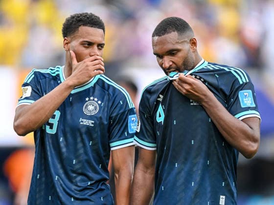 Felix Nmecha (Germany) and Jonathan Tah (Germany) look dejected during the FIFA World Cup, WM, Weltmeisterschaft, Fussball 2026 Group E match between Ecuador and Germany at New York New Jersey Stadium on June 25, 2026 in East Rutherford, United States. (Photo by Harry Langer DeFodi Images) - *** Felix Nmecha of Germany and Jonathan Tah of Germany look dejected during the 2026 FIFA World Cup Group E match between Ecuador and Germany at New York New Jersey Stadium on June 25, 2026, in East Rutherford, United States. Photo by Harry Langer, DeFodi Images