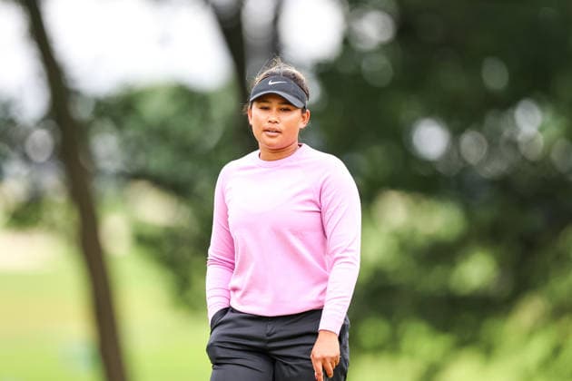 Amari Avery of the United States walks to the third green during the first round of the 2026 KPMG Women s PGA, Golf Herren Championship at Hazeltine National Golf Club on June 25, 2026 in Chaska, Minnesota. CSM. Chaska USA - ZUMAc04_ 20260625_zma_c04_186 Copyright: xStevenxGarciax