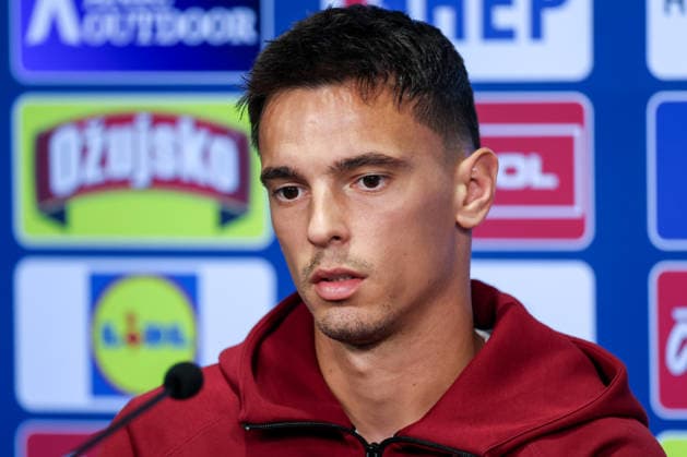 Croatia Training And press conference, PK, Pressekonferenz - FIFA World Cup, WM, Weltmeisterschaft, Fussball 2026 ALEXANDRIA, VIRGINIA - JUNE 25: Nikola Moro of Croatia speaks to the media during the press conference of Croatia national football team at training centre at Episcopal High School on June 25, 2026 in Alexandria, Virginia.  IgorxKralj PIXSELL