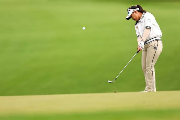 Chanettee Wannasaen of Thailand plays an approach shot from the third fairway during the first round of the 2026 KPMG Women s PGA, Golf Herren Championship at Hazeltine National Golf Club on June 25, 2026 in Chaska, Minnesota. CSM. Chaska USA - ZUMAc04_ 20260625_zma_c04_194 Copyright: xStevenxGarciax