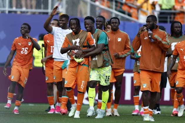 FIFA World Cup, WM, Weltmeisterschaft, Fussball 2026 - Group E - Curacao vs Ivory Coast Players of Ivory Coast celebrate winning the FIFA World Cup 2026 group stage match Curacao against Ivory Coast, in Philadelphia, Pennsylvania, USA, 25 June 2026. PHILADELPHIA United States  Copyright: xWILLxOLIVERx