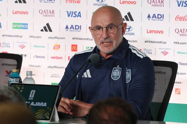 FIFA World Cup, WM, Weltmeisterschaft, Fussball 2026 - Spain press conference, PK, Pressekonferenz in Guadalajara Spain s national team, Nationalteam coach, Luis de la Fuente, speaks during a press conference in Guadalajara Mexico, 25 June 2026. Guadalajara Mexico  Copyright: xALEXxCRUZx