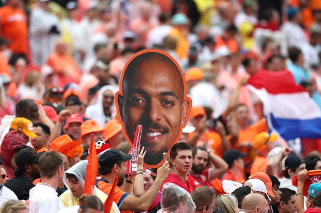 Fans in the Netherlands cheer on before a Group F match at the 2026 FIFA World Cup, WM, Weltmeisterschaft, Fussball between Tunisia and the Netherlands at Arrowhead Stadium in Kansas, United States, 25 June 2026. FIFA World Cup 2026 - Group F Tunisia vs. Netherlands !ACHTUNG: NUR REDAKTIONELLE NUTZUNG!  Copyright: xJuanxIgnacioxRoncoronix GR5044 20260625-55020711860_1