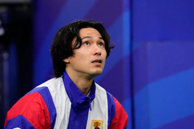 June 25, 2026, Arlington, Texas, United States: Takumi Minamino of Japan looks on during the FIFA World Cup, WM, Weltmeisterschaft, Fussball 2026 Group F match between Japan and Sweden at Dallas Stadium on June 25, 2026 in Dallas, United States. Japan V Sweden: Group F - FIFA World Cup 2026  - ZUMAa181 20260625_zaa_a181_013 Copyright: xJosexBretonx