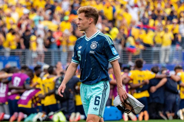 FIFA Fussball Weltmeisterschaft 2026, Gruppe E, Spiel 3, Ecuador vs Deutschand, 25.06.2026, Metlife-Stadion in New Jersey Joshua Kimmich (Deutschland) enttäuscht unzufrieden unglücklich traurig *** 2026 FIFA World Cup, Group E, Match 3, Ecuador vs. Germany, June 25, 2026, MetLife Stadium in New Jersey Joshua Kimmich Germany disappointed, dissatisfied, unhappy, sad Copyright: xBahhoxKarax