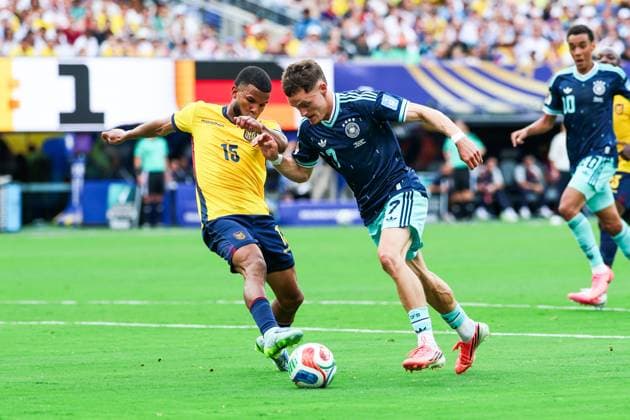 RECORD DATE NOT STATED FIFA World Cup, WM, Weltmeisterschaft, Fussball 2026 - Group E - Ecuador v Germany Pedro Vite player of Ecuador during the match between Ecuador and Germany in the third round of Group E of the 2026 FIFA World Cup group stage at New York New Jersey Stadium, in East Rutherford, United States, on Thursday, June 25, 2026.(Foto: William Volcov Brazil Photo Press IMAGO) Sports East Rutherford NJ United States of America Copyright: xWILLIAMxVOLCOVx