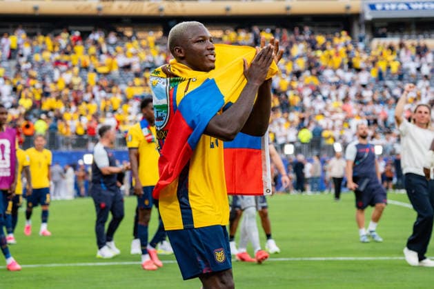 FIFA Fussball Weltmeisterschaft 2026, Gruppe E, Spiel 3, Ecuador vs Deutschand, 25.06.2026, Metlife-Stadion in New Jersey Moises Caicedo (Ecuador) *** 2026 FIFA World Cup, Group E, Match 3, Ecuador vs. Germany, June 25, 2026, MetLife Stadium in New Jersey, Moises Caicedo, Ecuador Copyright: xBahhoxKarax