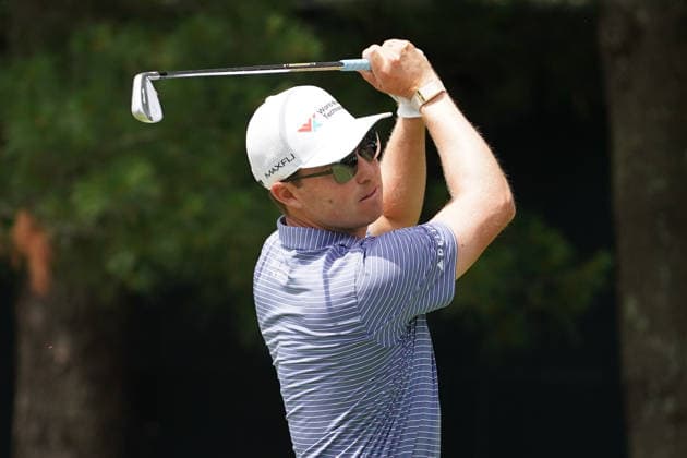 June 25, 2026, Cromwell, Connecticut, USA: Ben Griffin (USA) tees off the 8th hole during the first round of the 2026 Travelers Championship at TPC River Highlands. GOLF 2026: Travelers Championship - Round 1  - ZUMAw109 20260625_fap_w109_011 Copyright: xDebbyxWongx
