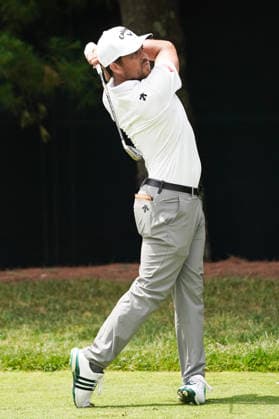 June 25, 2026, Cromwell, Connecticut, USA: Xander Schauffele (USA) tees off the 8th hole during the first round of the 2026 Travelers Championship at TPC River Highlands. GOLF 2026: Travelers Championship - Round 1  - ZUMAw109 20260625_fap_w109_021 Copyright: xDebbyxWongx
