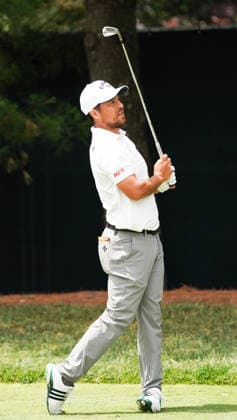June 25, 2026, Cromwell, Connecticut, USA: Xander Schauffele (USA) watches his tee shot off the 8th hole during the first round of the 2026 Travelers Championship at TPC River Highlands. GOLF 2026: Travelers Championship - Round 1  - ZUMAw109 20260625_fap_w109_024 Copyright: xDebbyxWongx