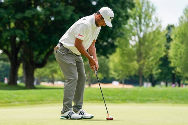 June 25, 2026, Cromwell, Connecticut, USA: Xander Schauffele (USA) putts the 7th green during the first round of the 2026 Travelers Championship at TPC River Highlands. GOLF 2026: Travelers Championship - Round 1  - ZUMAw109 20260625_fap_w109_027 Copyright: xDebbyxWongx
