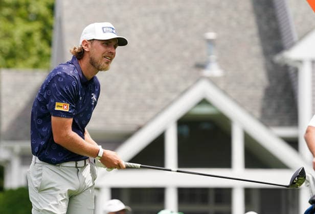 June 25, 2026, Cromwell, Connecticut, USA: Kristoffer Reitan (NOR) watches his tee shot off the 6th hole during the first round of the 2026 Travelers Championship at TPC River Highlands. GOLF 2026: Travelers Championship - Round 1  - ZUMAw109 20260625_fap_w109_032 Copyright: xDebbyxWongx