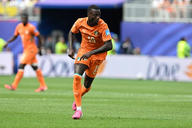 PHILADELPHIA, PA - JUNE 25: Nicolas Pepe 19 of Cote d Ivoire is shown during the FIFA World Cup, WM, Weltmeisterschaft, Fussball 2026 Group E match between Curacao and Cote d™Ivoire on June 25th, 2026 at Philadelphia Stadium in Philadelphia, PA.(Photo by Terence Lewis Icon Sportswire) SOCCER: JUN 25 FIFA World Cup 26 Group E - Curacao vs Cote d Ivoire EDITORIAL USE ONLY Icon260625015