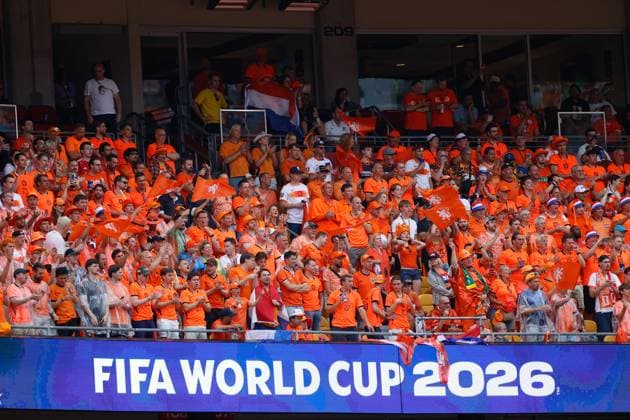 KANSAS CITY, 25-06-2026, Kansas City Stadium, World Cup 2026 Match between Tunesia and The Netherlands. Picture Shows fans of The Netherlands Tunesia - Netherlands (World Cup 2026)  x204647402x Copyright: