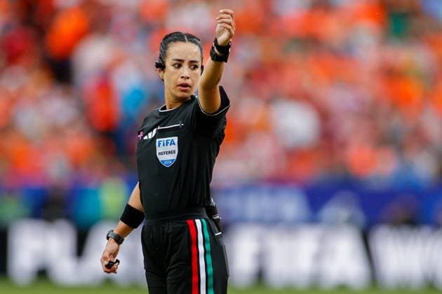 KANSAS CITY, 25-06-2026, Kansas City Stadium, World Cup 2026 Match between Tunesia and The Netherlands. Picture Shows Referee Katia Itzel Garcia Tunesia - Netherlands (World Cup 2026)  x204647443x Copyright: