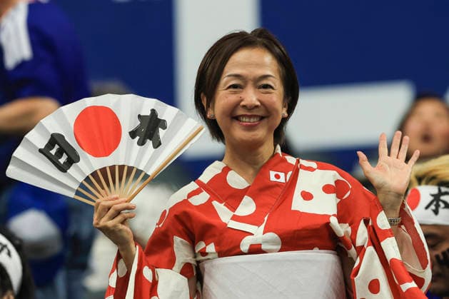 A fan of Japan attends a FIFA World Cup, WM, Weltmeisterschaft, Fussball 2026 Group F match between Japan and Sweden at AT&T Stadium in Dallas, USA, 25 June 2025. FIFA World Cup 2026 - Group F - Japan vs. Sweden !ACHTUNG: NUR REDAKTIONELLE NUTZUNG!  Copyright: xCarlosxRamírezx GR5078 20260625-55020712026_1
