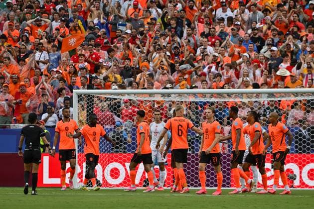 The Netherland squad celebrate a Tunisia own goal Tunisia v Netherlands, 2026 FIFA World Cup, WM, Weltmeisterschaft, Fussball 2026 Group F, International Football, Kansas City Stadium, Kansas City, USA - 25 Jun 2026Kansas Kansas City Stadium Missouri (MO) United States of America  Copyright: xTimxVizer Shutterstockx 16963088b