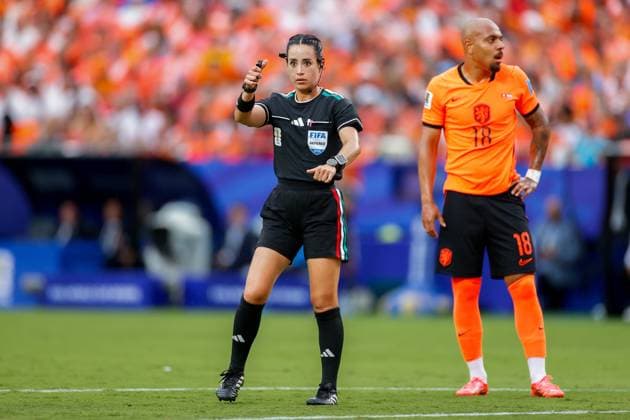 KANSAS CITY, 25-06-2026, Kansas City Stadium, World Cup 2026 Match between Tunesia and The Netherlands. Picture Shows Referee Katia Itzel Garcia Tunesia - Netherlands (World Cup 2026)  x204647548x Copyright: