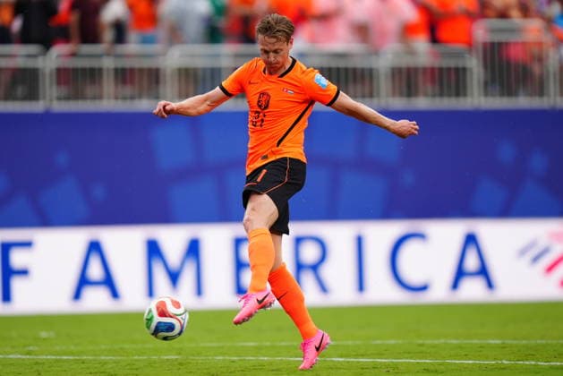 Tunisia v Netherlands - FIFA World Cup, WM, Weltmeisterschaft, Fussball 2026 - Group F KANSAS CITY, UNITED STATES - JUNE 25: Frenkie de Jong of Netherlands in action during the 2026 FIFA World Cup First Stage Group F match between Tunisia and Netherlands at Arrowhead Stadium (Kansas City Stadium) in Kansas City, Missouri, United States on June 25, 2026. Hakan Akgun Anadolu Missouri United States. Editorial use only. Please get in touch for any other usage.  Copyright: x2026xAnadoluxHakanxAkgunx