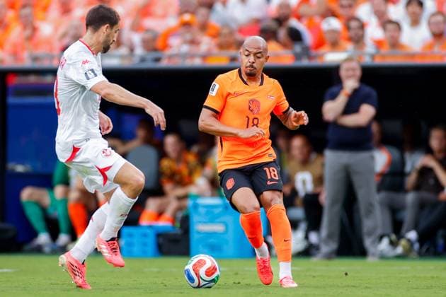 KANSAS CITY, 25-06-2026, Kansas City Stadium, World Cup 2026 Match between Tunesia and The Netherlands. Picture Shows Netherlands player Donyell Malen Tunesia - Netherlands (World Cup 2026)  x204647580x Copyright: