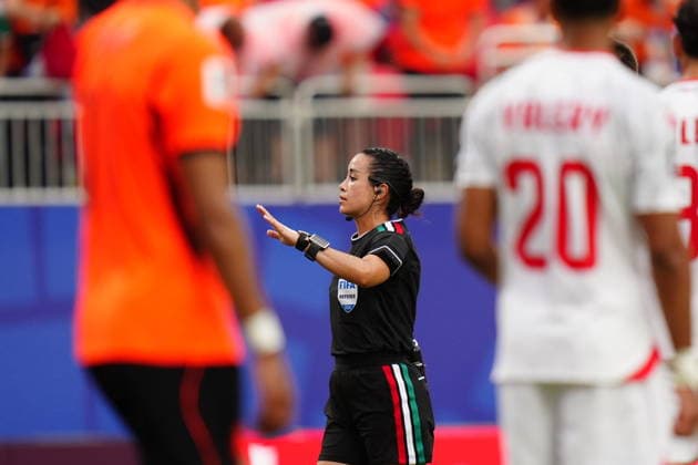 Tunisia v Netherlands - FIFA World Cup, WM, Weltmeisterschaft, Fussball 2026 - Group F KANSAS CITY, UNITED STATES - JUNE 25: Katia Itzel Garcia officiates the 2026 FIFA World Cup First Stage Group F match between Tunisia and Netherlands at Arrowhead Stadium (Kansas City Stadium) in Kansas City, Missouri, United States on June 25, 2026. Hakan Akgun Anadolu Missouri United States. Editorial use only. Please get in touch for any other usage.  Copyright: x2026xAnadoluxHakanxAkgunx