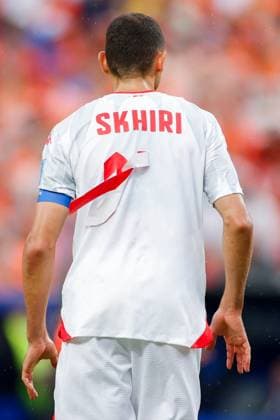 KANSAS CITY, 25-06-2026, Kansas City Stadium, World Cup 2026 Match between Tunesia and The Netherlands. Picture Shows jersey number comes loose from Tunisia player Ellyes Skhiri Tunesia - Netherlands (World Cup 2026)  x204648231x Copyright:
