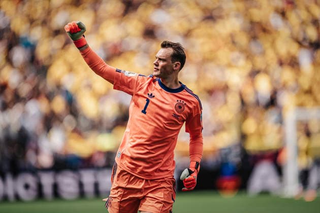 Fußball Herren FIFA Fußball-Weltmeisterschaft 2026 Gruppe E Ecuador vs. Deutschland 25.06.2026 Manuel Neuer ( 1, Deutschland) jubelt New Jersey New York New Jersey Stadion New Jersey United States of America *** Men s Soccer 2026 FIFA World Cup Group E Ecuador vs. Germany June 25, 2026 Manuel Neuer 1, Germany celebrates New Jersey New York New Jersey Stadium New Jersey United States of America