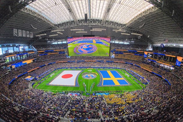 A general view of AT&T Stadium during the FIFA World Cup, WM, Weltmeisterschaft, Fussball 2026 group stage match Japan against Sweden in Arlington, United States, 25 June 2026. FIFA World Cup 2026 - Group F - Japan vs. Sweden !ACHTUNG: NUR REDAKTIONELLE NUTZUNG!  Copyright: xKennethxFernándezx GR5095 20260626-55020712379_1