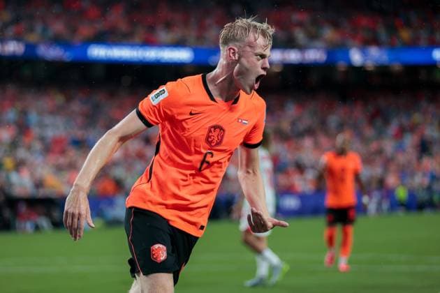 KANSAS CITY, 25-06-2026, Kansas City Stadium, World Cup 2026 Match between Tunesia and The Netherlands. Picture Shows Netherlands player Jan Paul van Hecke celebrates the 1-3 Tunesia - Netherlands (World Cup 2026)  x204648917x Copyright: